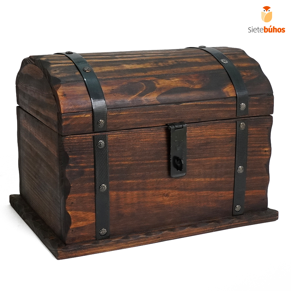 Baúl de madera de pino (33x22x24cm)