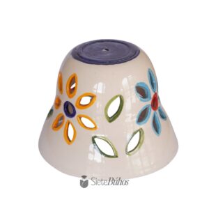 Lámpara loza verde-arena diseño #8