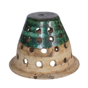 Lámpara loza verde-arena diseño #6